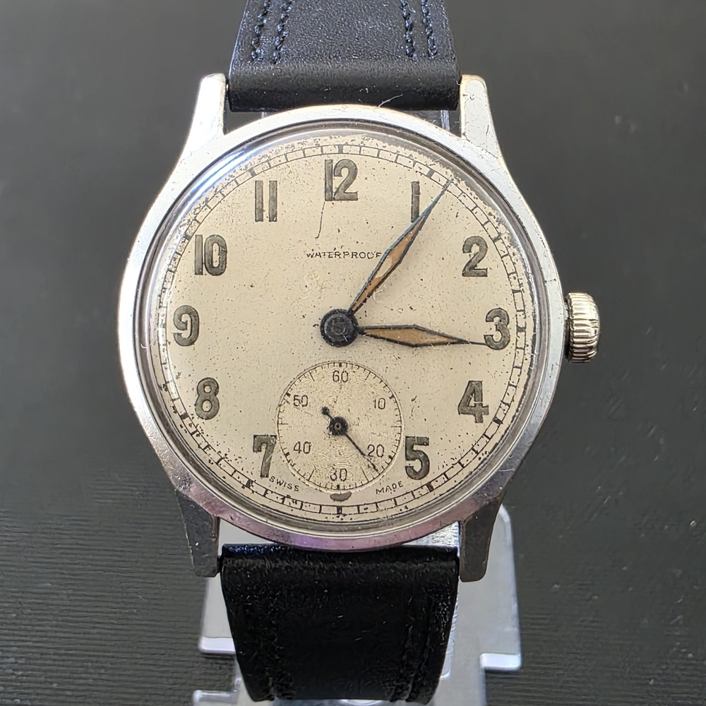 Swiss Military Trench 15J Watch W/ Personal Name Engraving Runs